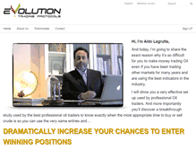 Tablet Screenshot of evolutiontradingprotocols.com